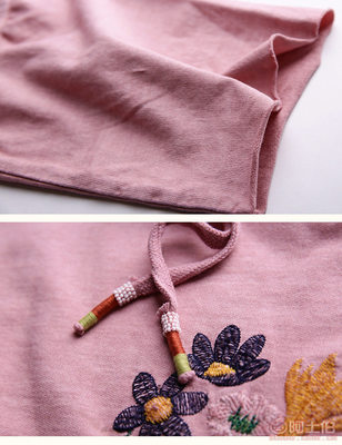 2017原創潮牌女裝 純棉五分袖連帽衛衣，打造個性時尚風